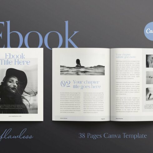 FLAWLESS | Ebook Canva Template cover image.