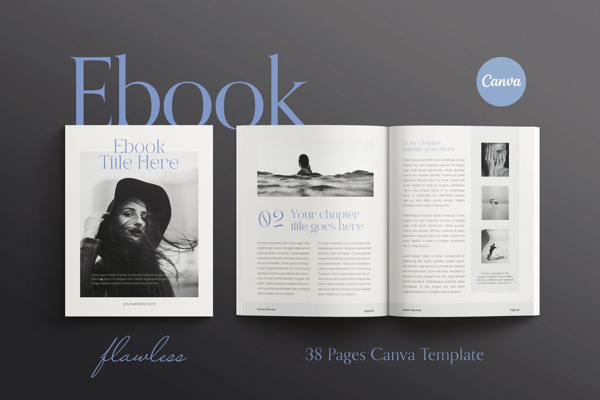 FLAWLESS | Ebook Canva Template cover image.