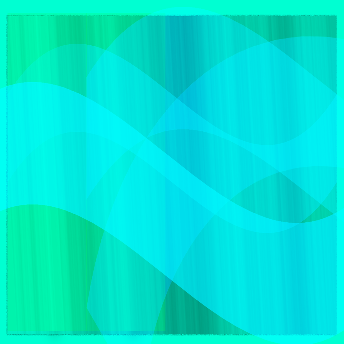 Blue and green background with wavy lines.