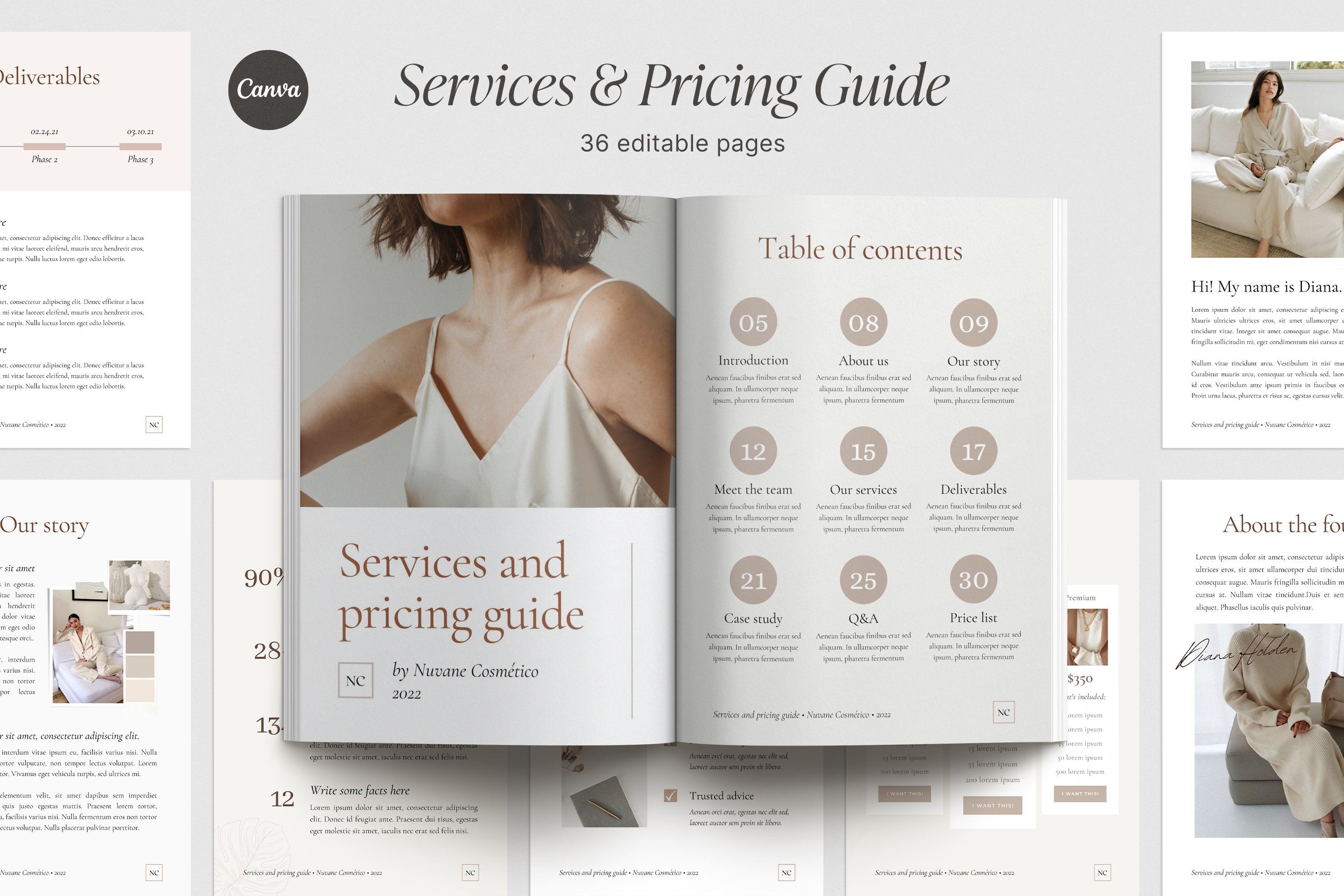 Services & Pricing Guide Template preview image.