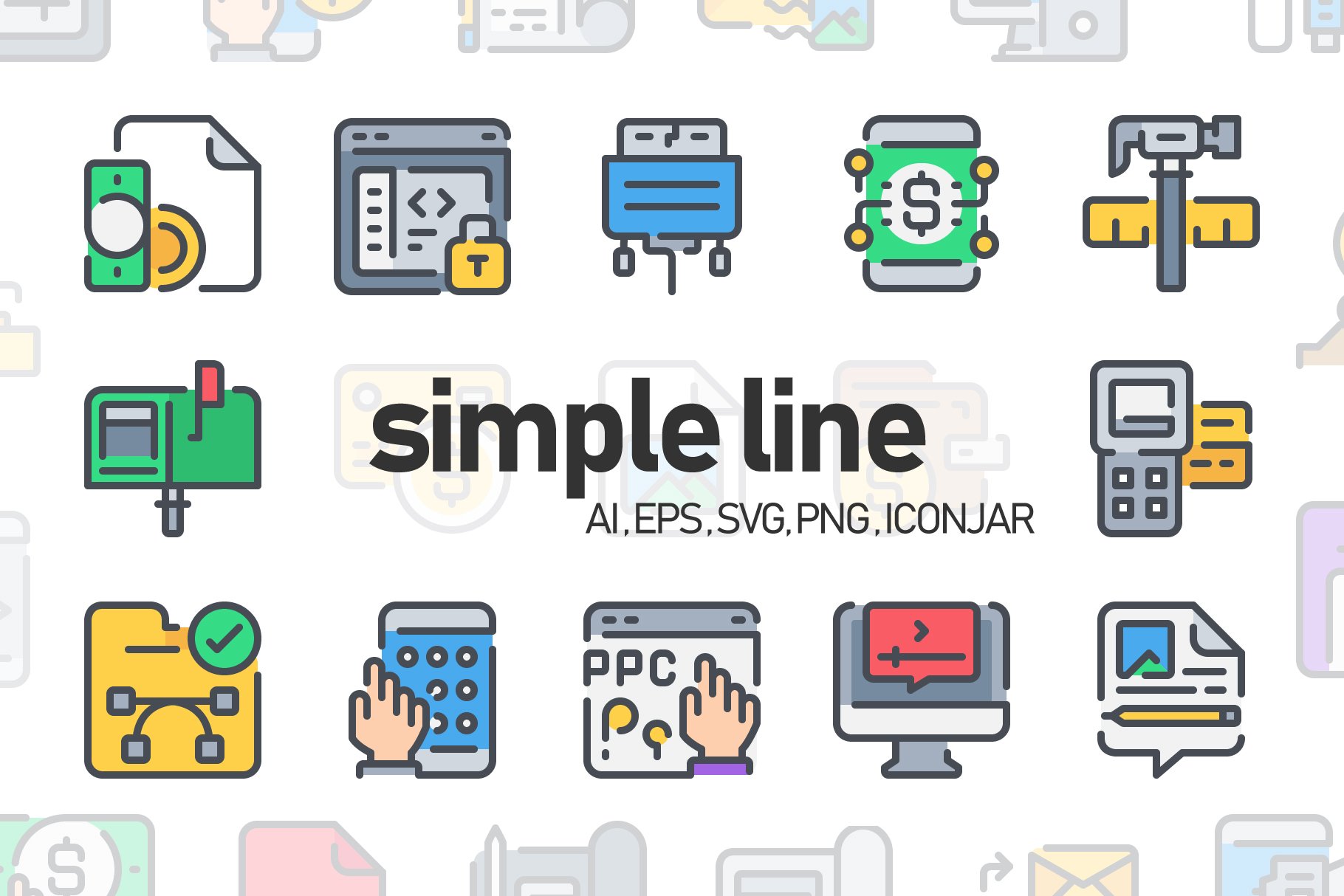 750 Simple Line Icon x2 cover image.