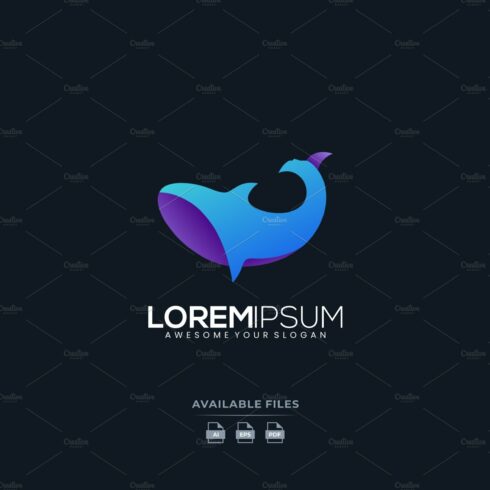 whale logo modern gradient cover image.