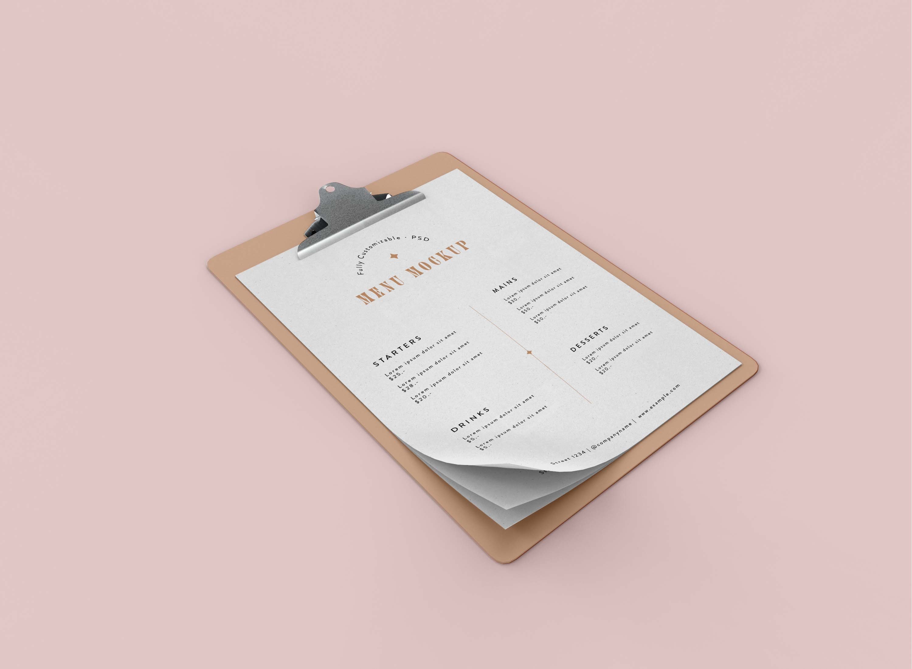 Menu Mockup cover image.