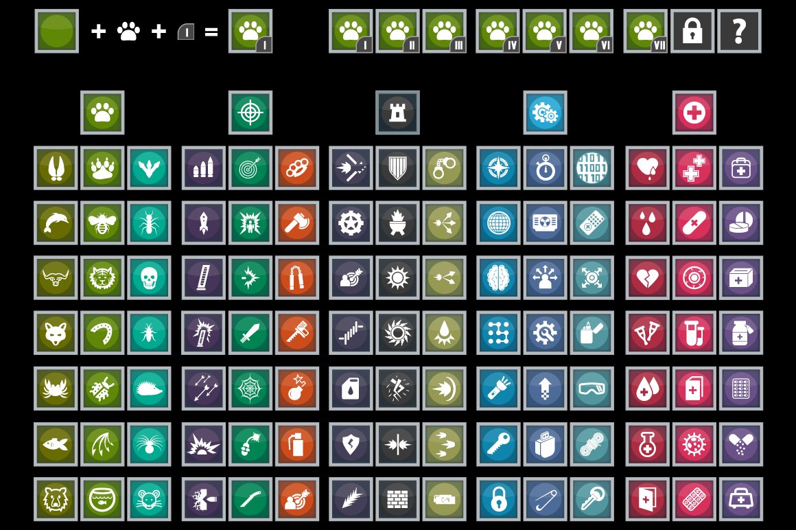 Game skills icons preview image.