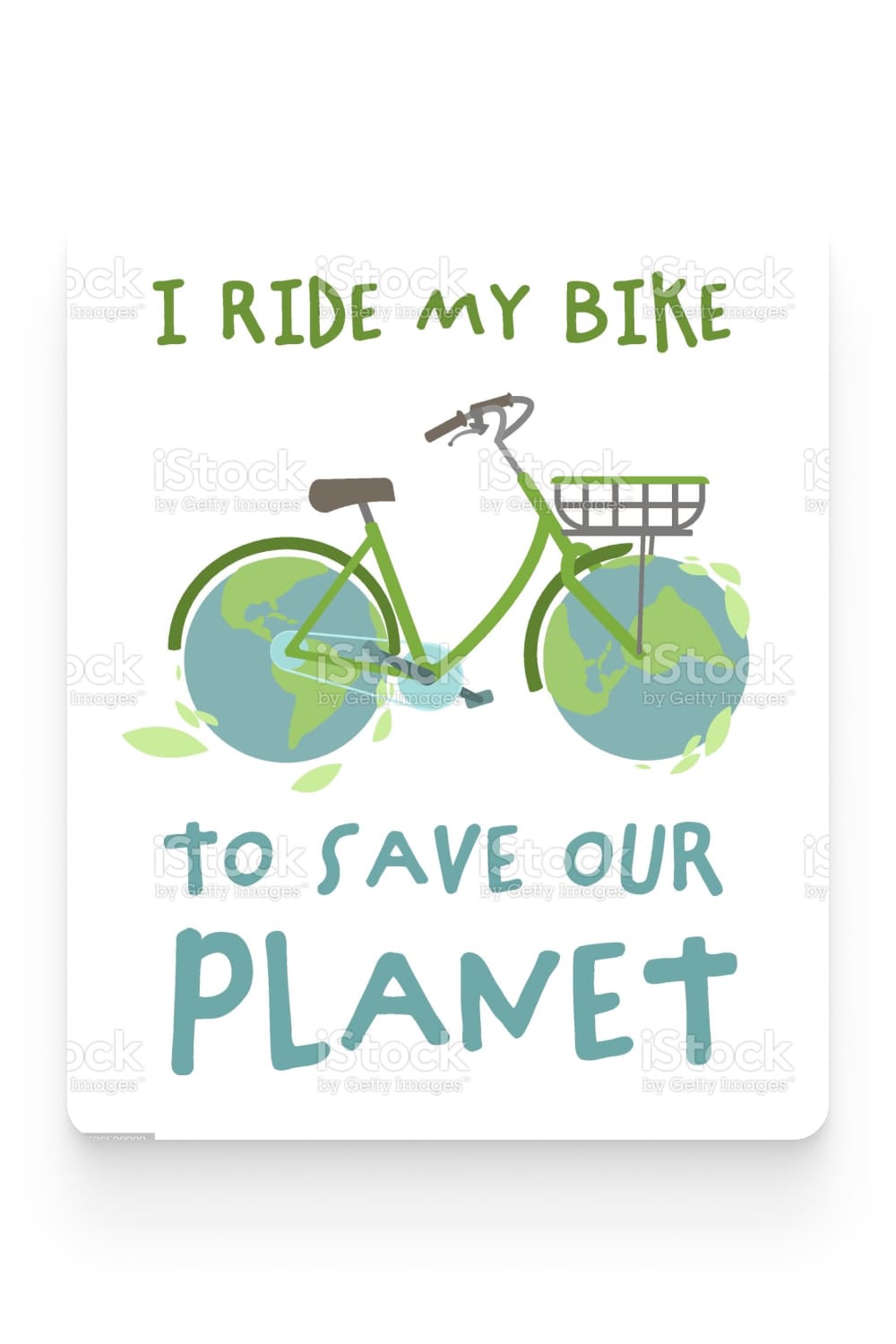 Drawing I ride my bike to save our planet.