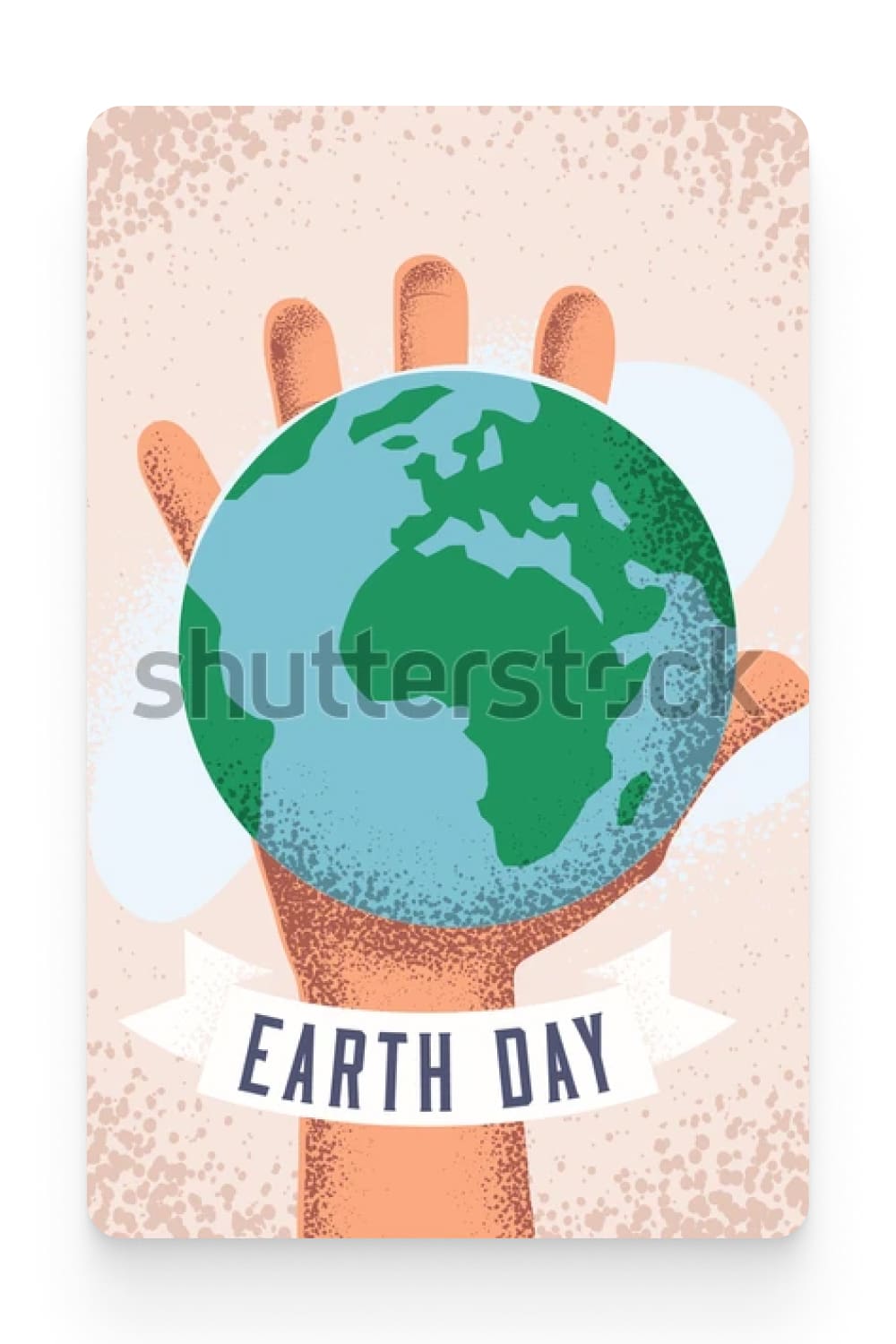 Human hand holding Earth planet.