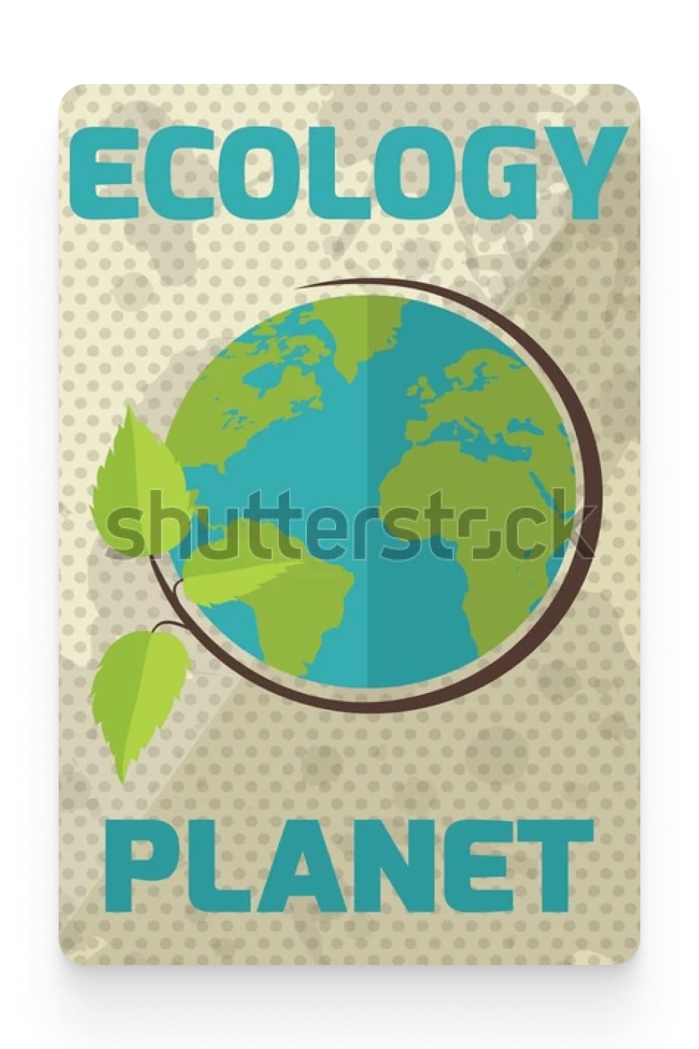 Planet Earth entwined with a branch with leaves.