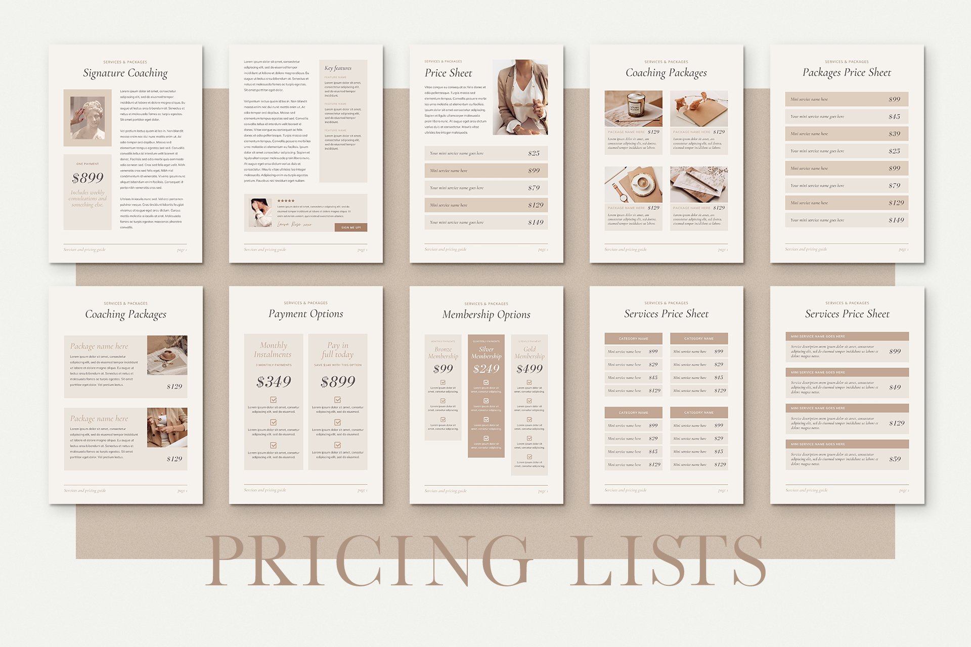 10 coaching client pricing guide welcome packet framework process template canva 756