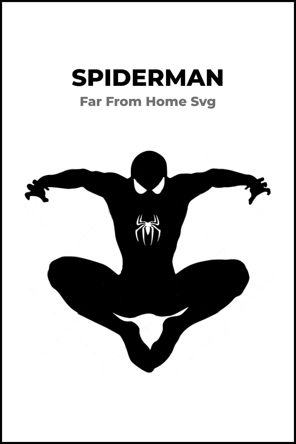 Black image of jumping Spider-Man .