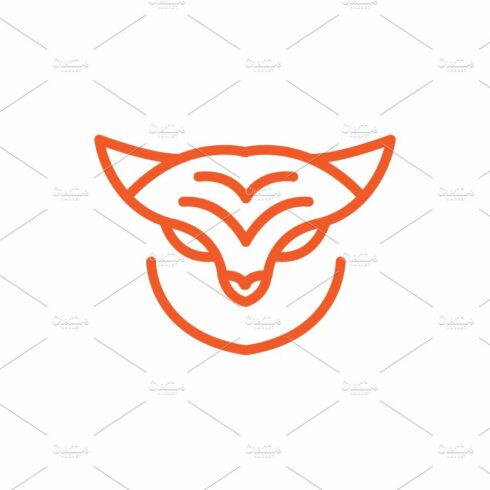 tiger or cat head orange lines logo cover image.