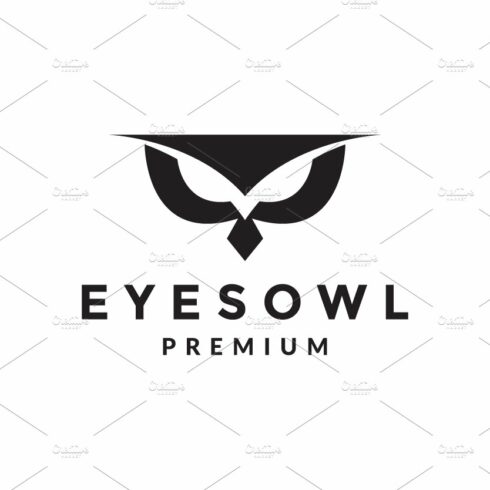 black eyes owl head modern logo cover image.