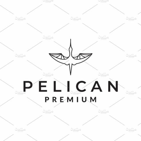 geometric fly bird pelican logo cover image.