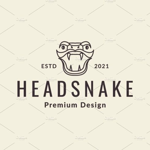 lines head snake cobra vintage logo cover image.