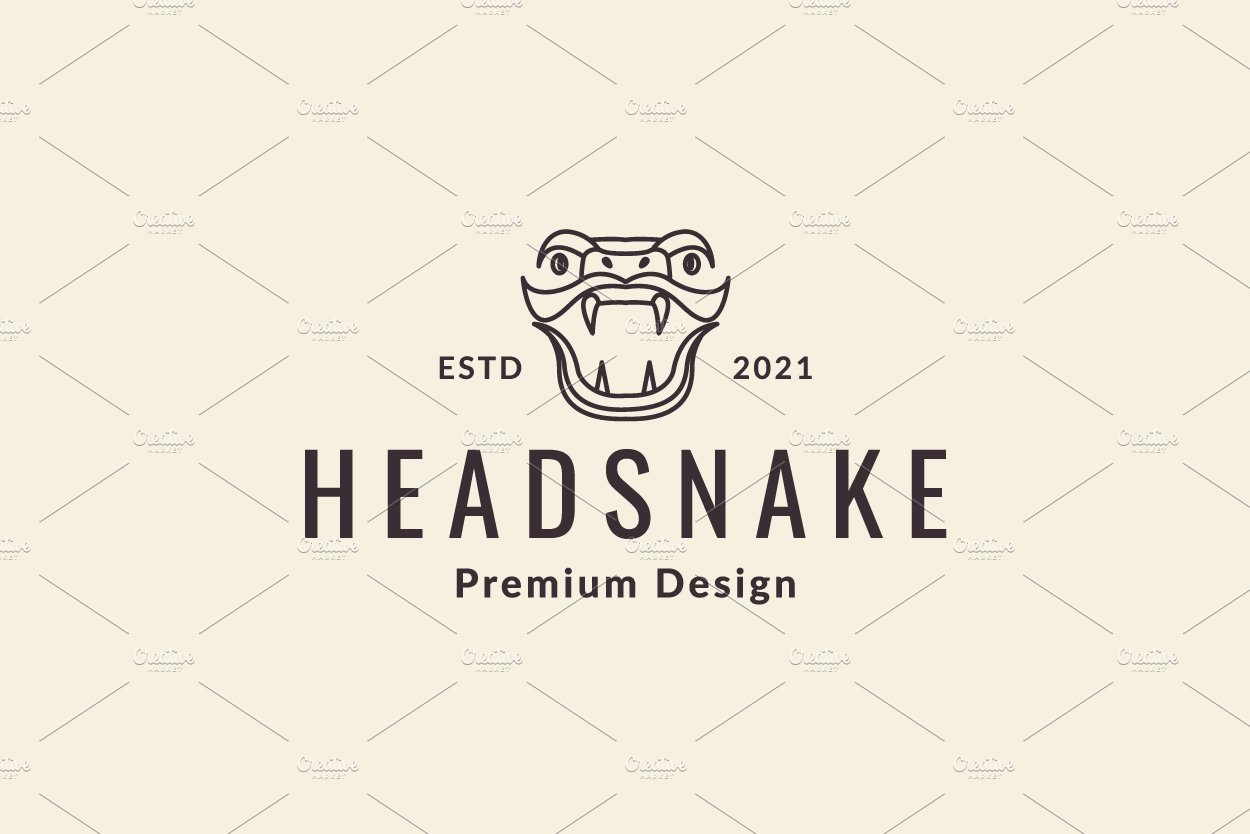 lines head snake cobra vintage logo cover image.