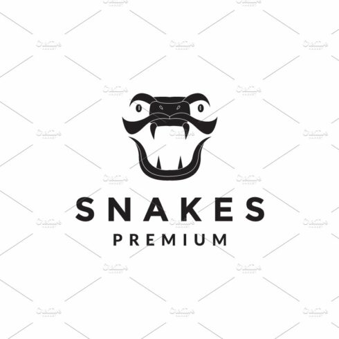 roar snake cobra logo symbol vector cover image.