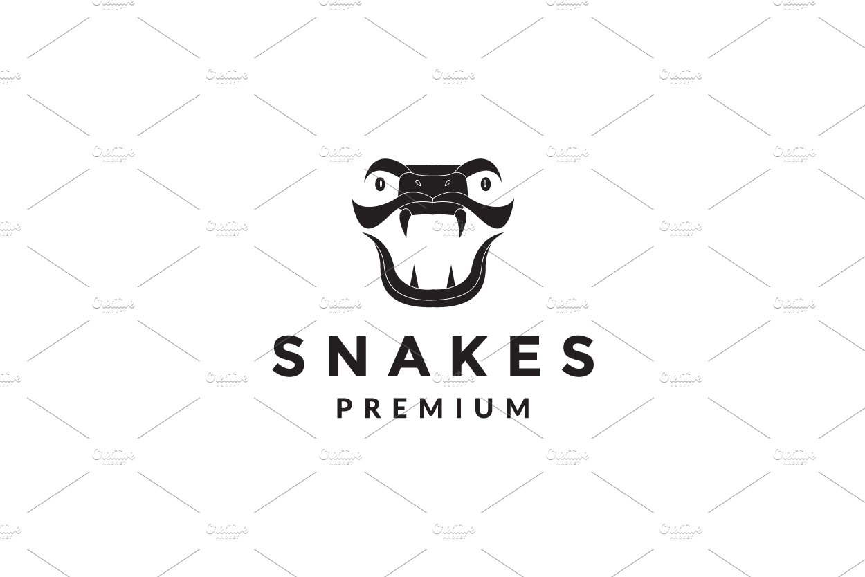 roar snake cobra logo symbol vector cover image.