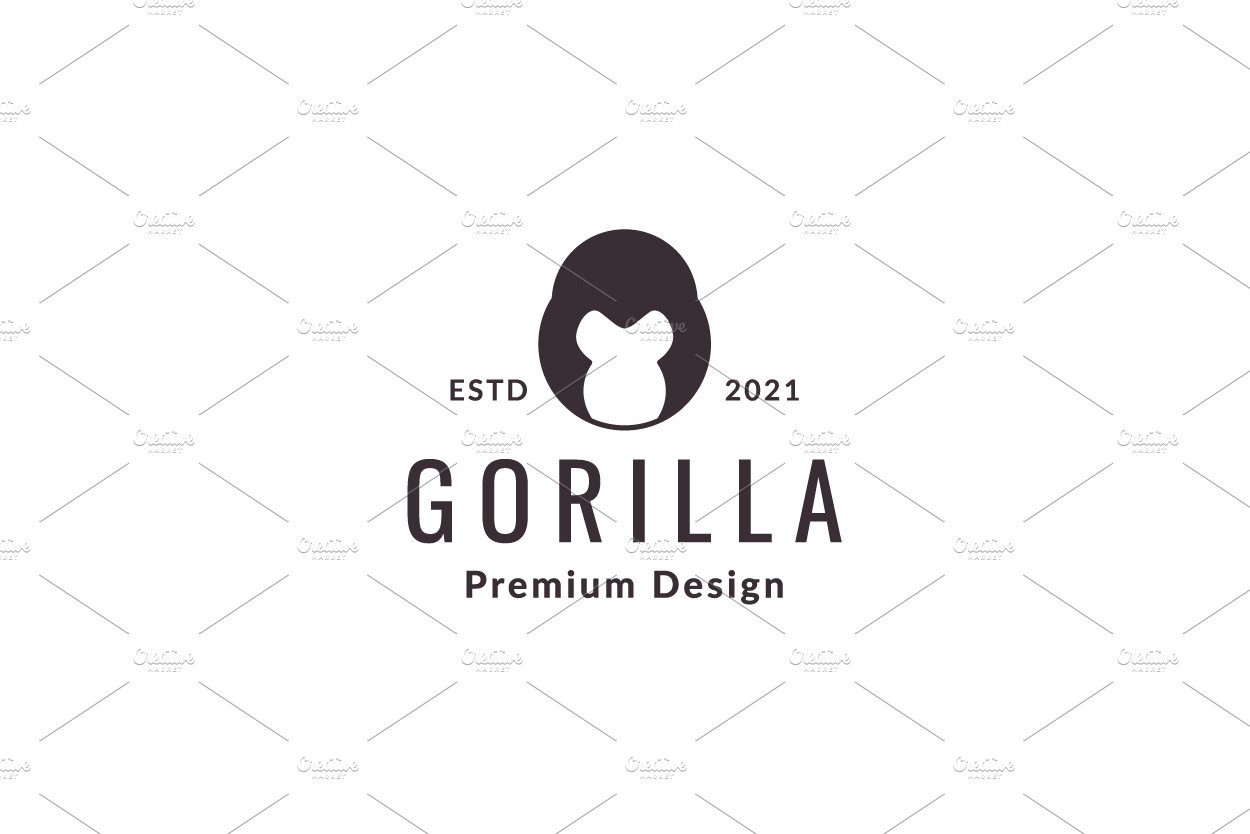 shape head gorilla  logo symbol cover image.
