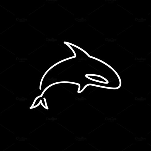 continuous lines orca whale logo cover image.