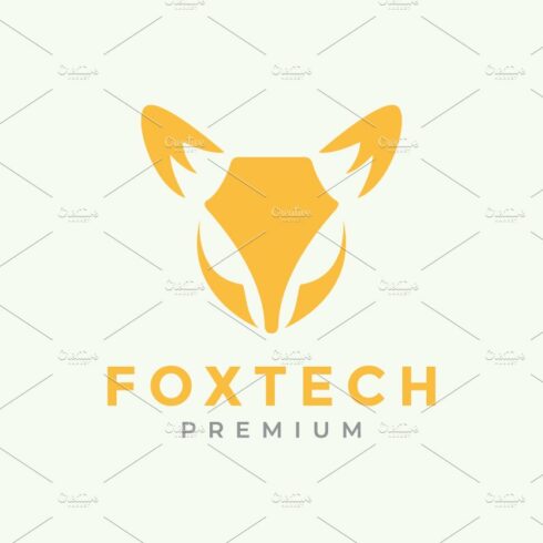 head orange fox modern flat logo cover image.