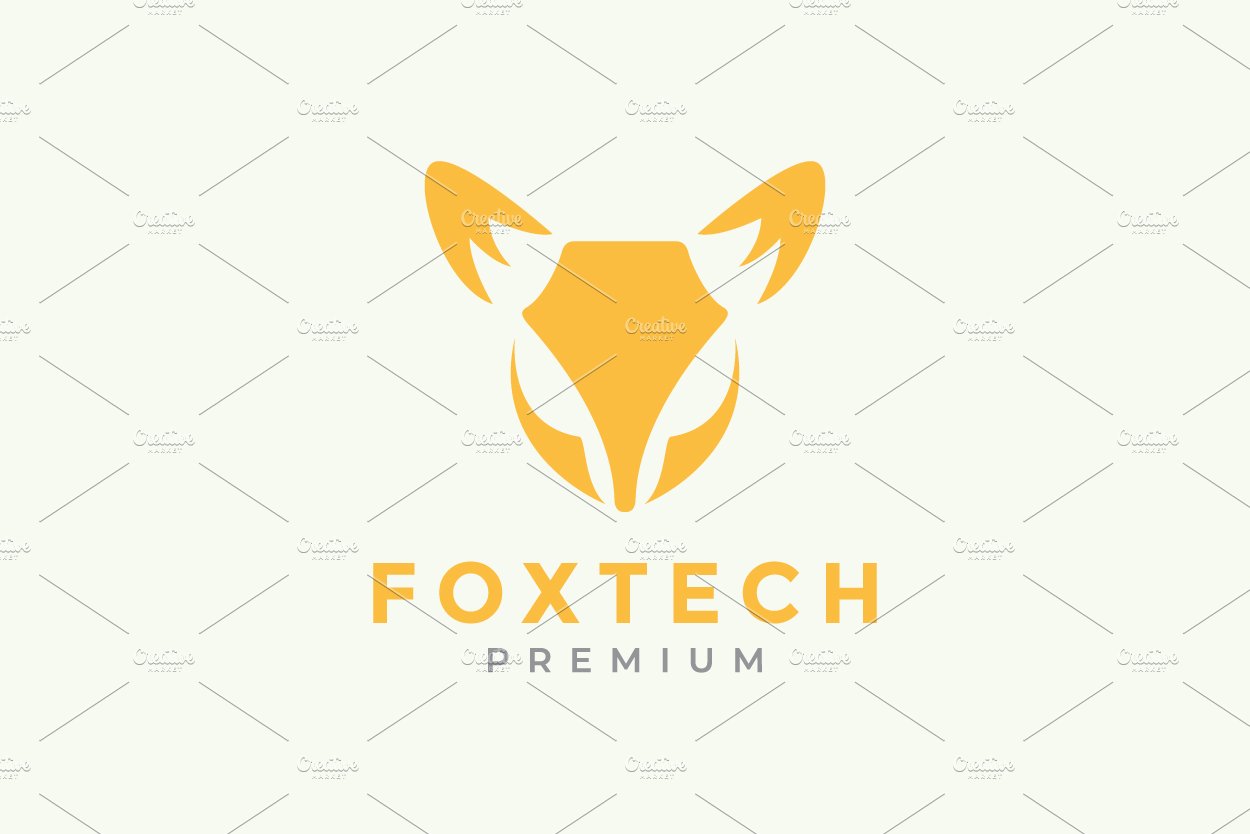 head orange fox modern flat logo cover image.