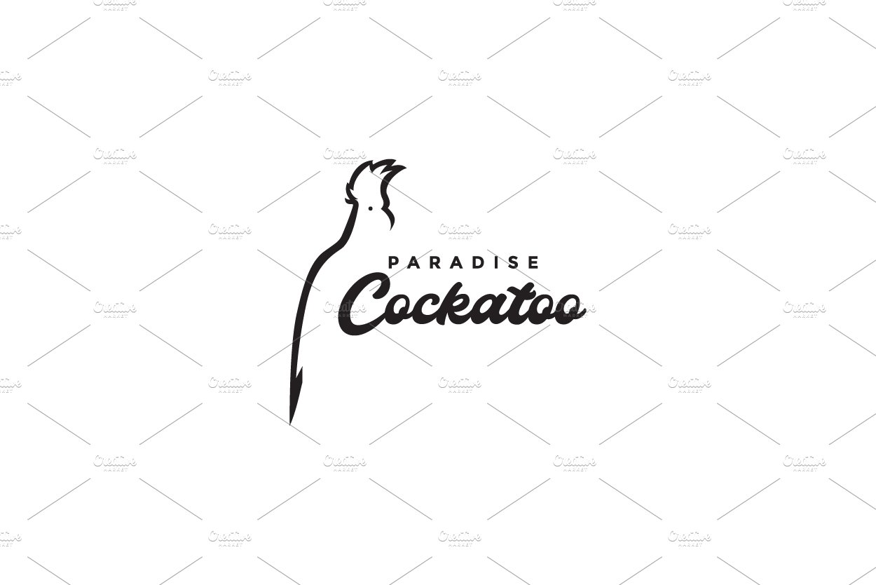 minimal shape bird cockatoo logo cover image.