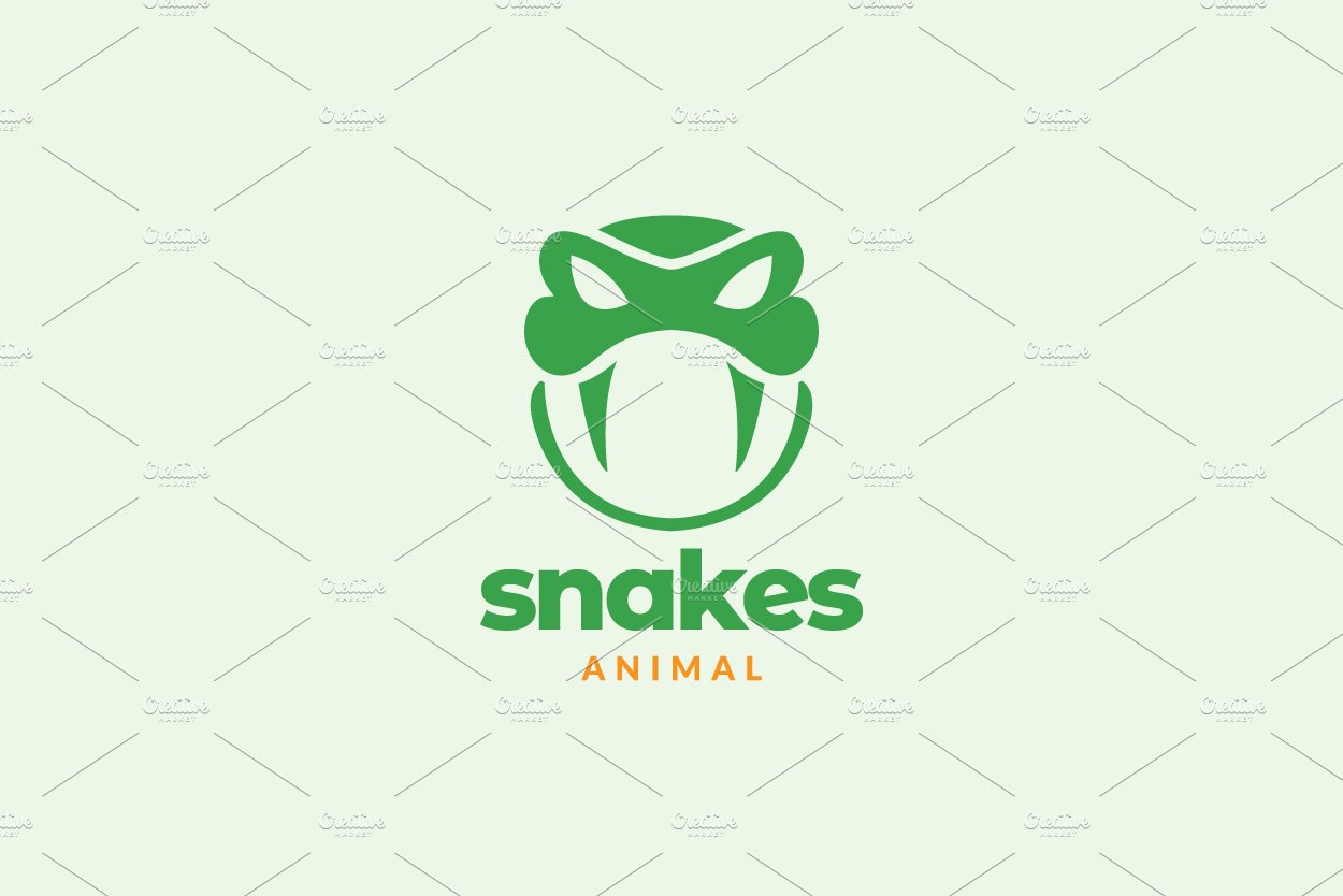 head green snake with fangs logo cover image.