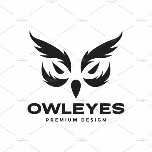 old face owl black logo design cover image.