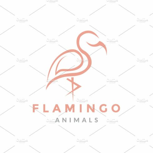 logo animal bird minimal flamingo cover image.