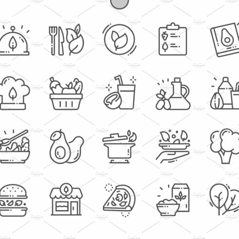 Vegan Line Icons cover image.