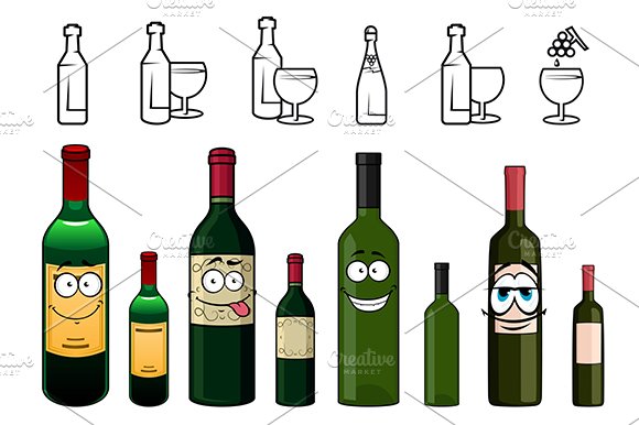 Wine bottles and glasses cover image.