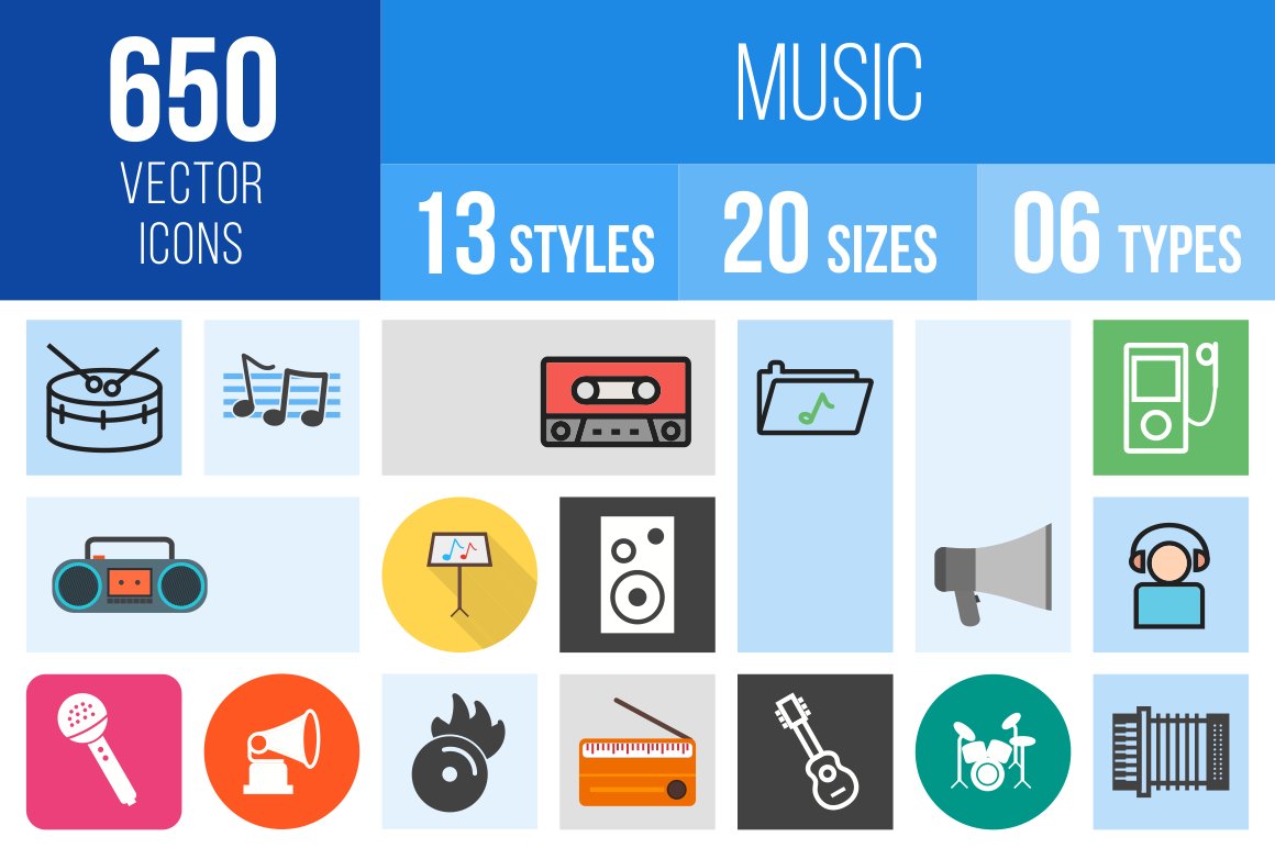 650 Music Icons cover image.