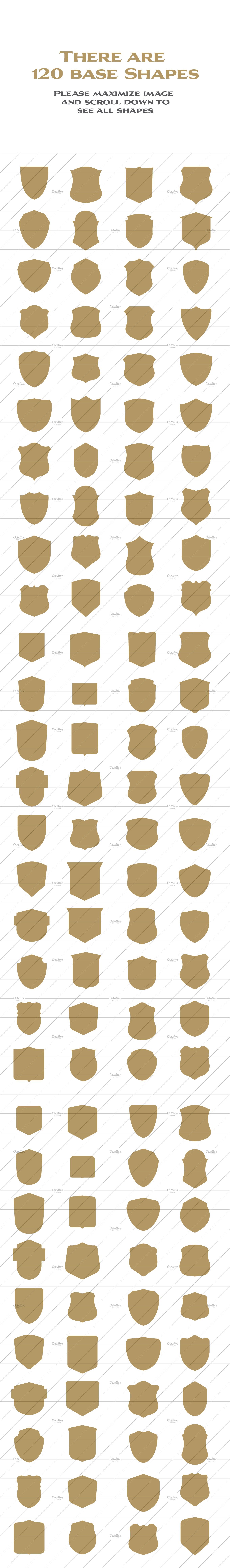 1080 shields shapes vector set base shapes 436