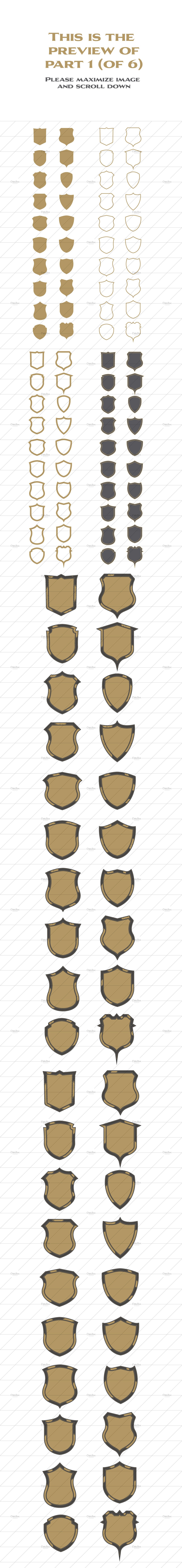 1080 shields shapes vector set base shapes preview part 1 833