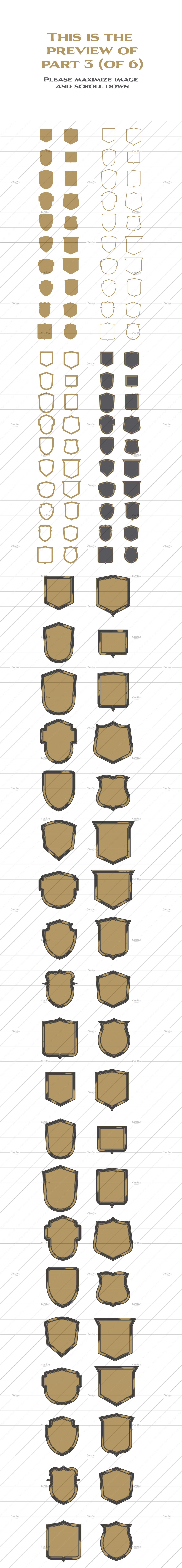1080 shields shapes vector set base shapes preview part 3 766
