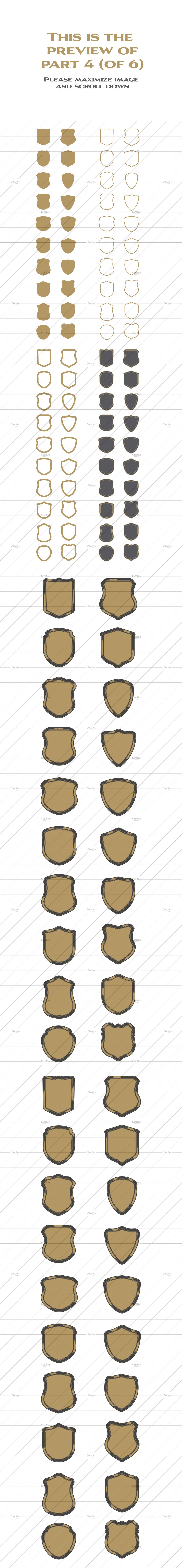 1080 shields shapes vector set base shapes preview part 4 111