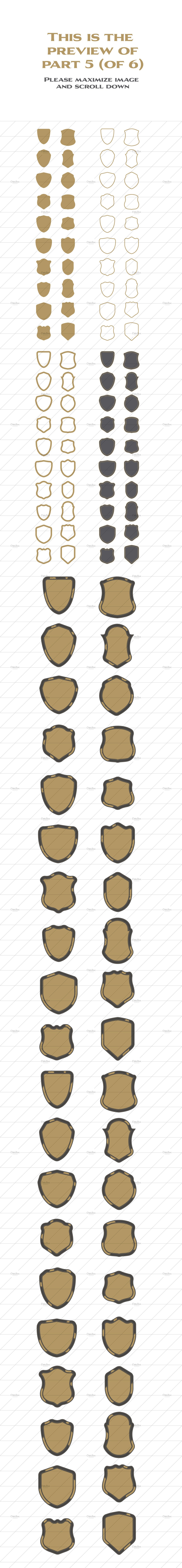 1080 shields shapes vector set base shapes preview part 5 336