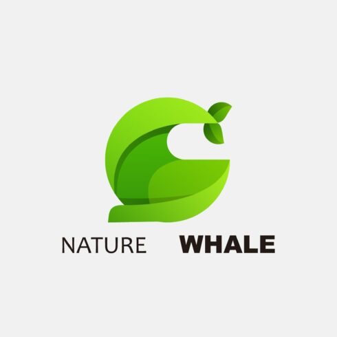 nature whale logo design color cover image.