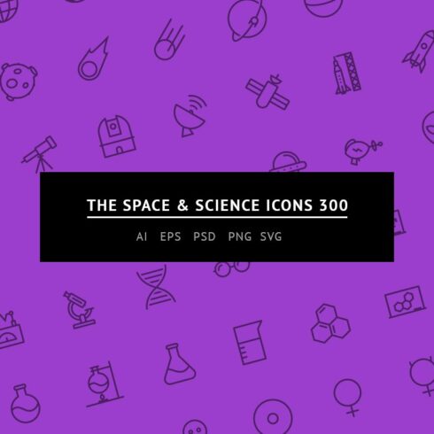 The Space & Science Icons 100 cover image.