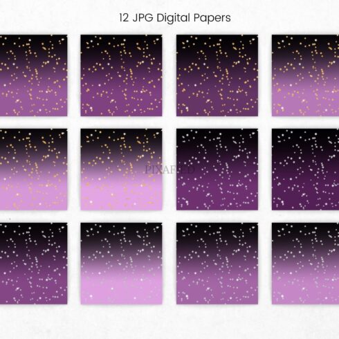 Purple Falling Star Digital Paper cover image.