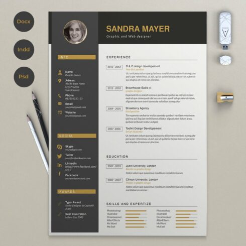 Resume Template B cover image.