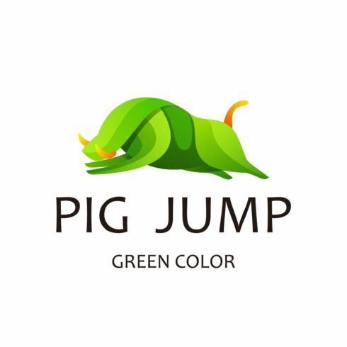 pig logo design logo gradient color cover image.