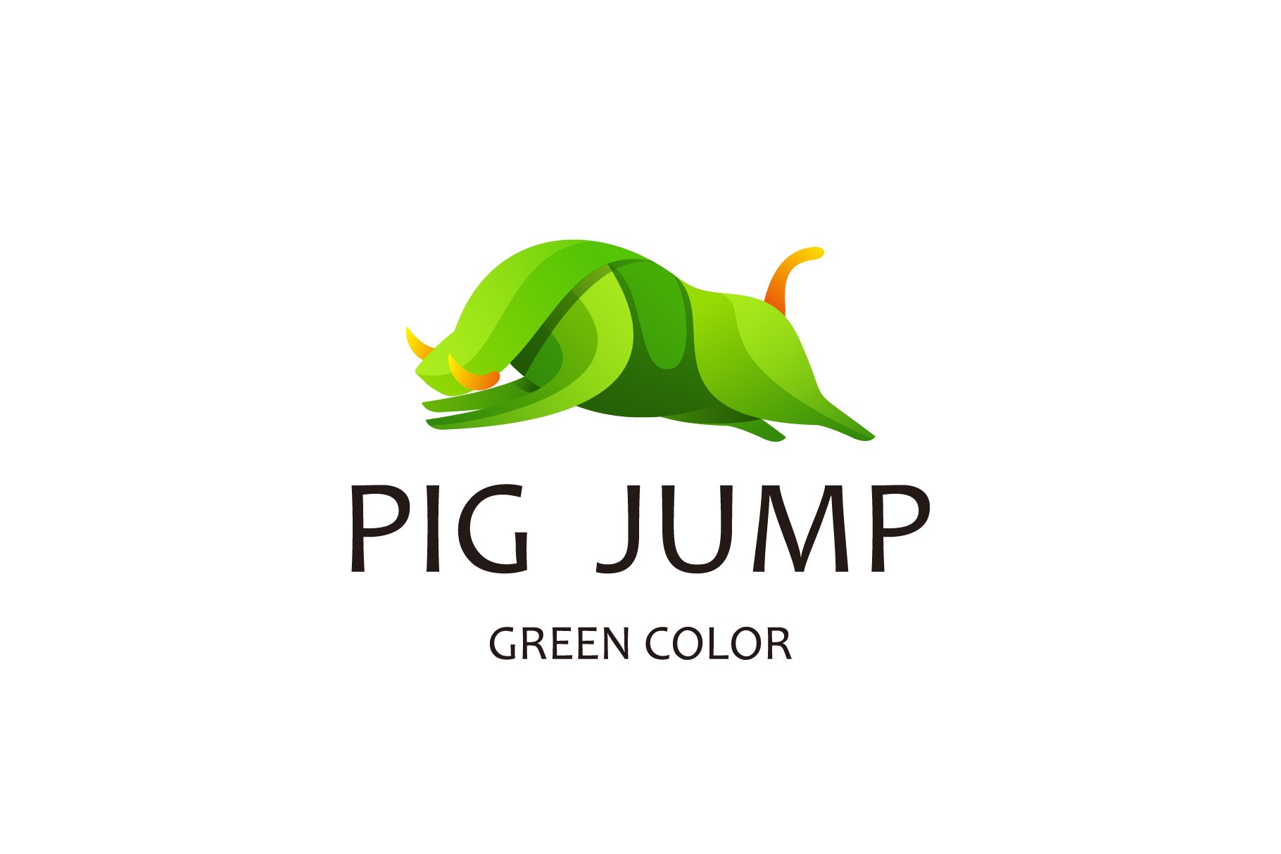 pig logo design logo gradient color cover image.