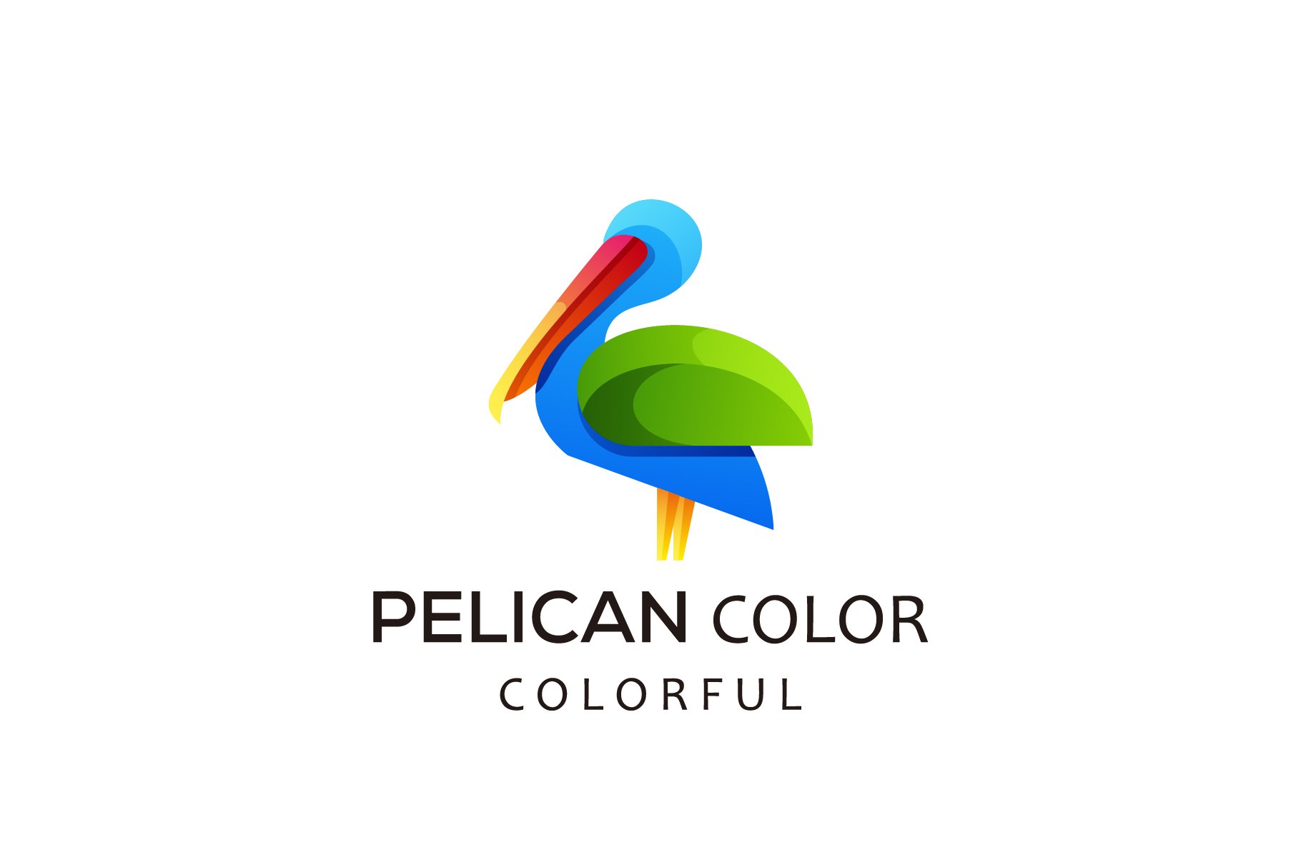 pelican logo vector gradient colorfu cover image.
