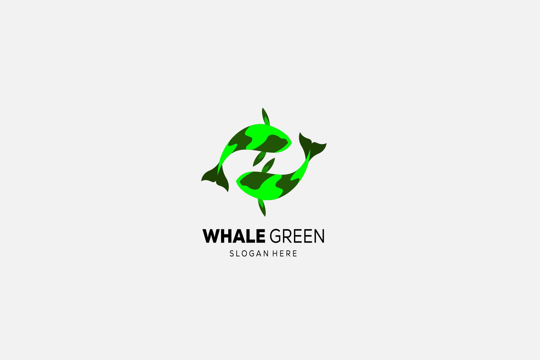 whale color illustration logo templa cover image.