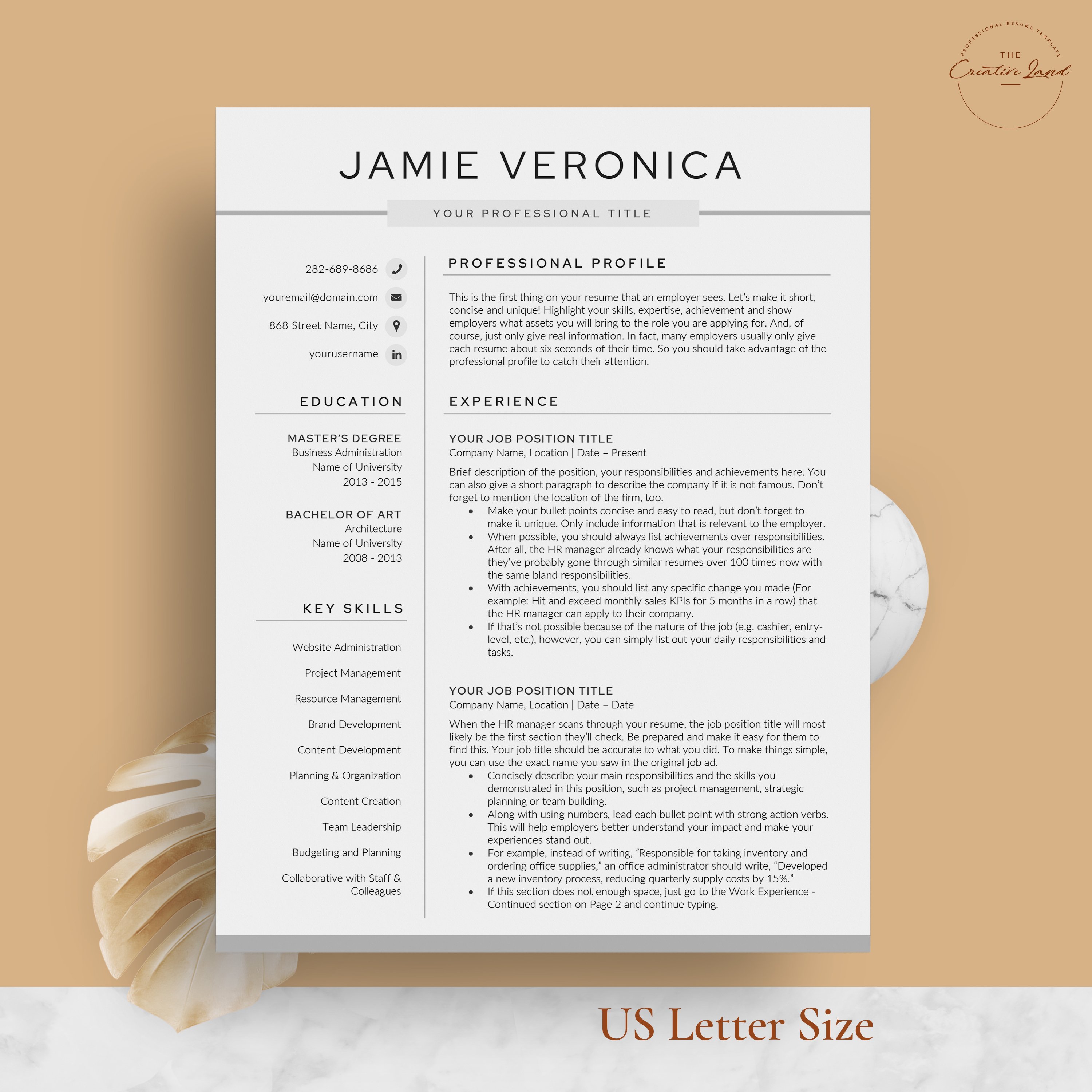 Resume/CV - The Jamie preview image.