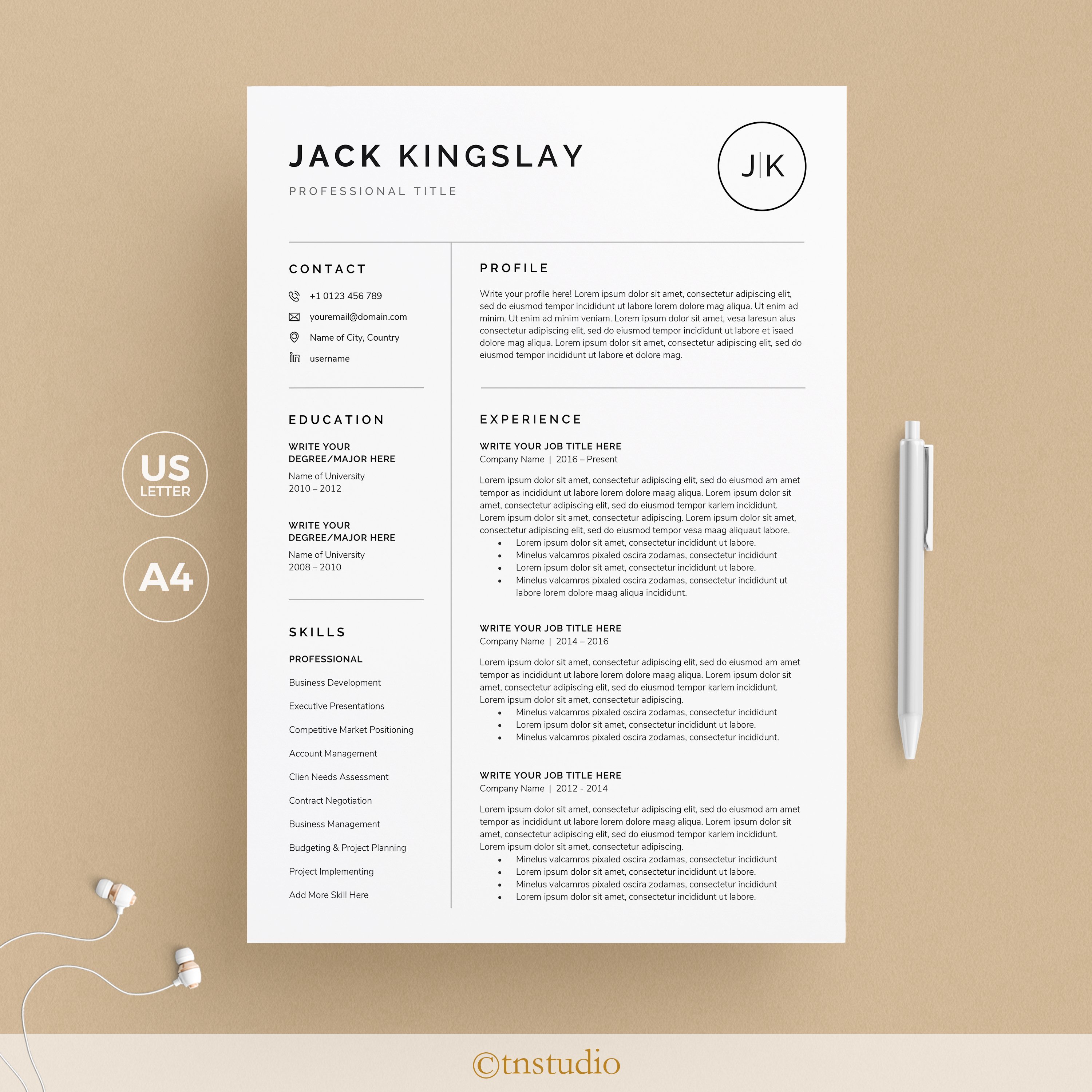 Resume/CV - JK cover image.