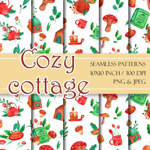 Cozy Cottage Seamless Patterns cover image.