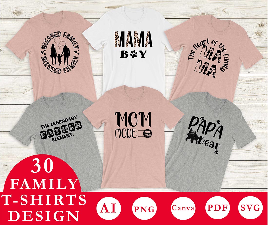 The family tshirts design is available for purchase.