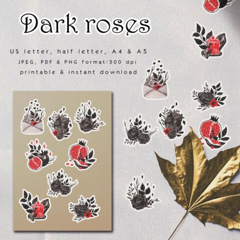 Dark Roses Sticker Pack cover image.