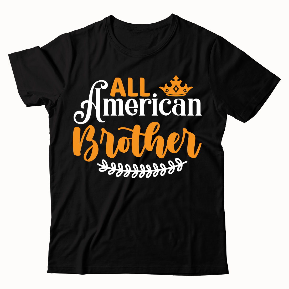 Black t - shirt that says all american brother.